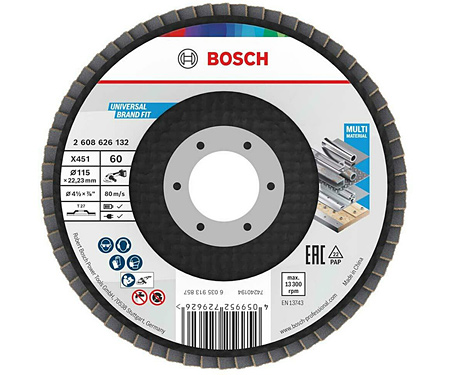 Пелюстковий диск BOSCH X451 BAlox 115 T27 G60 (2608626132)