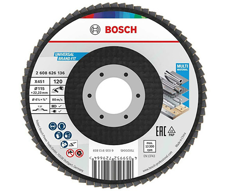 Пелюстковий диск BOSCH X451 BAlox 115 T27 G120 (2608626136)