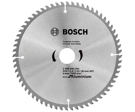 Пильный диск BOSCH Eco for Aluminium 210х30 64T