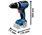 Акумуляторний ударний дриль-шурупокрут BOSCH GSB 18V-65 (L-BOXX) (06019N3301)